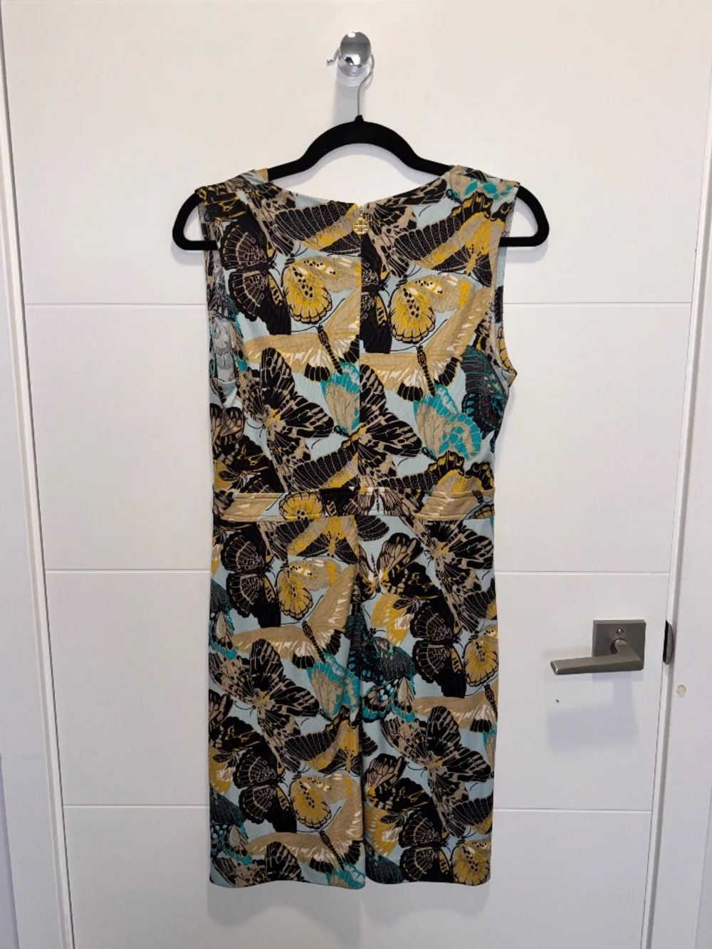 Tory Burch Butterfly Print Sleeveless Sheath Dress Size S